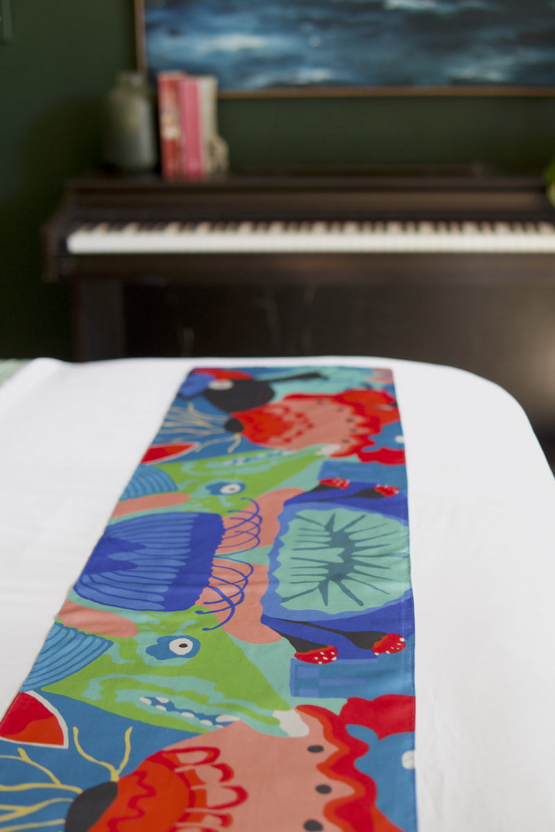 Limited Edition ASC Silk Scarf with Mural Inspired Print