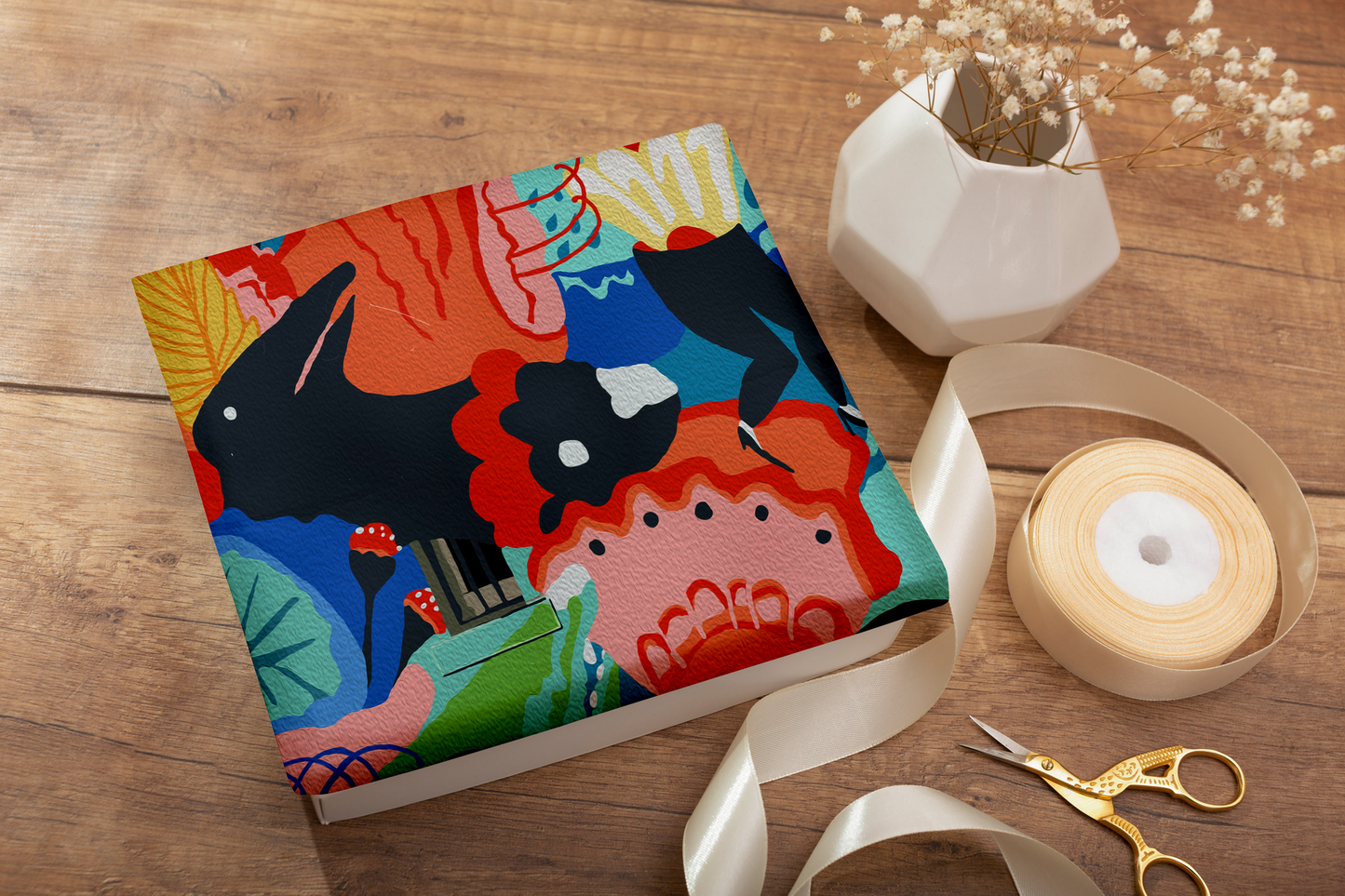 A2 Wrapping Paper 4-pack: Asylum Seekers Centre Mural Print
