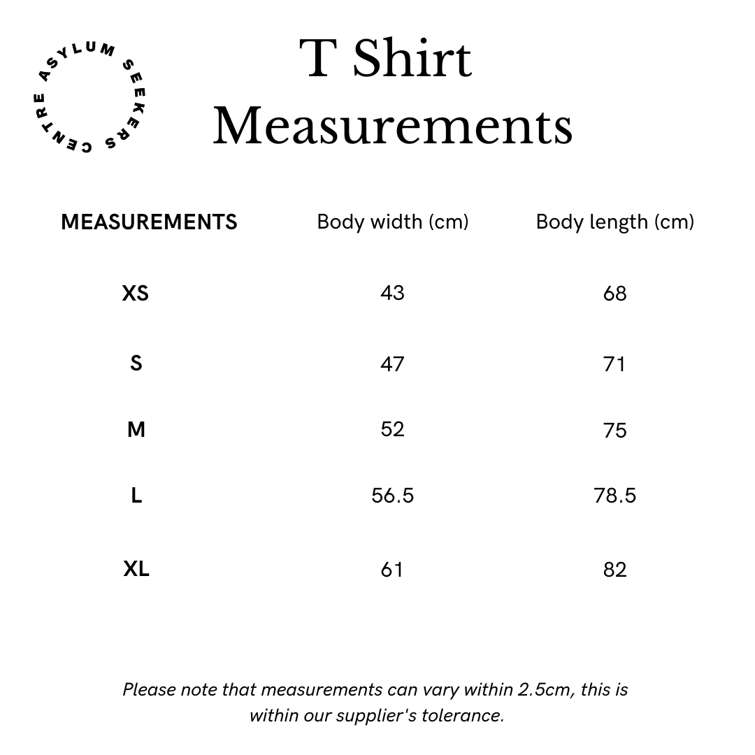 T-Shirt: Seeking asylum. It's a human right.