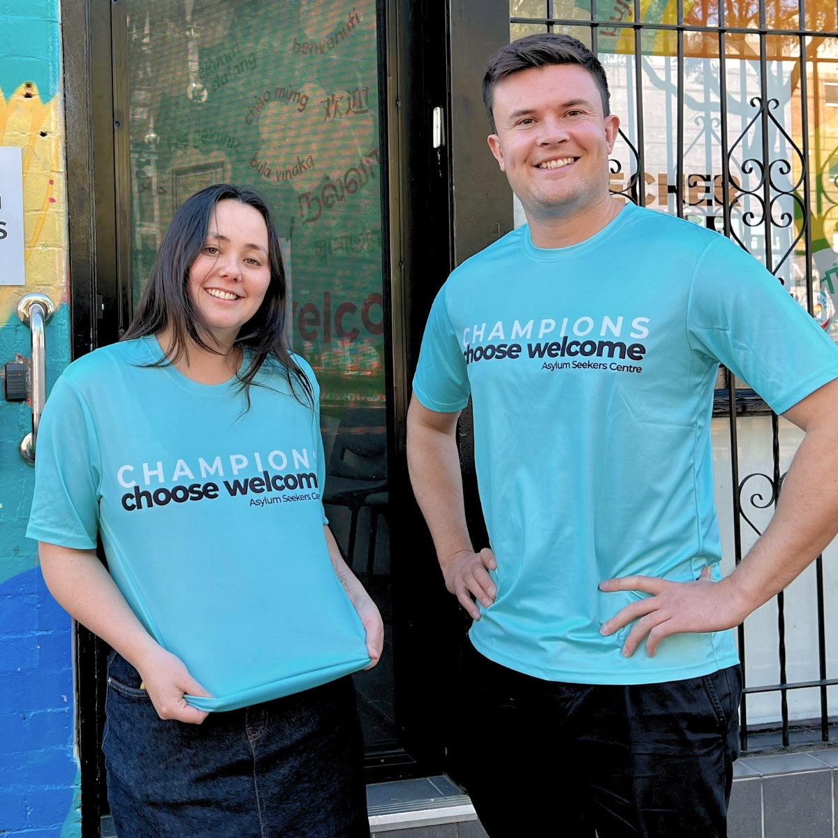 Running Shirt - "Champions choose welcome"