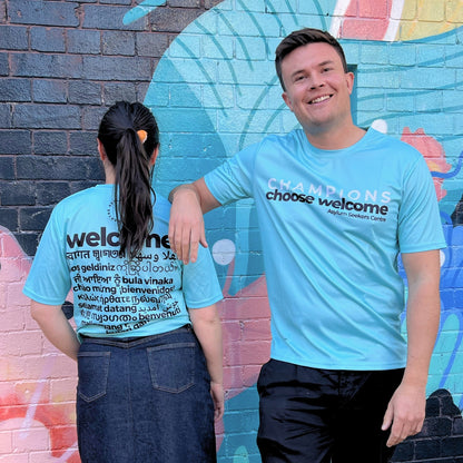 Running Shirt - "Champions choose welcome"