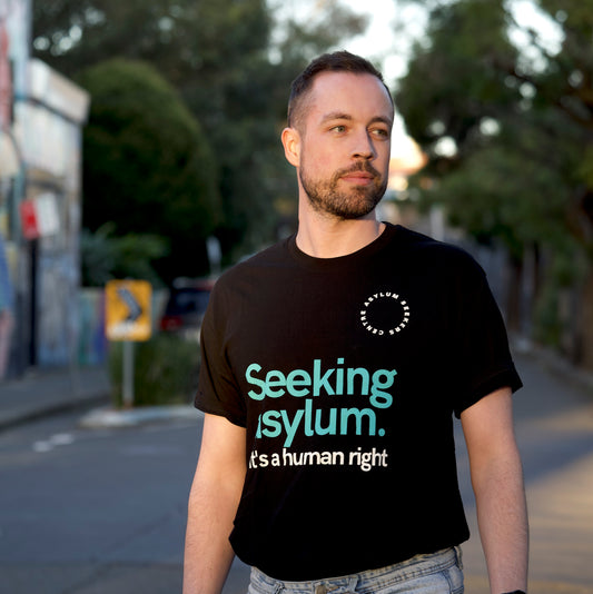 T-Shirt: Seeking asylum. It's a human right.