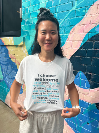 "I choose welcome" T-Shirt in 19 languages