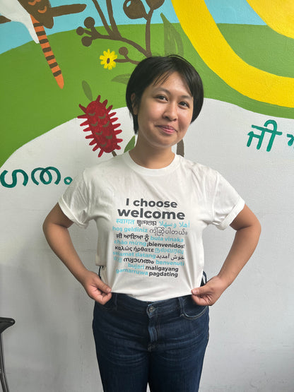 "I choose welcome" T-Shirt in 19 languages