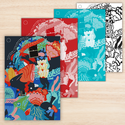 A2 Wrapping Paper 4-pack: Asylum Seekers Centre Mural Print